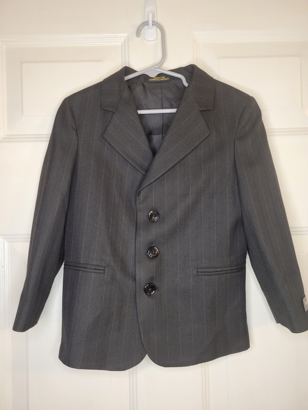 Gray Pinstripe Van Heusen Blazer - Classic Three-Button Suit Jacket